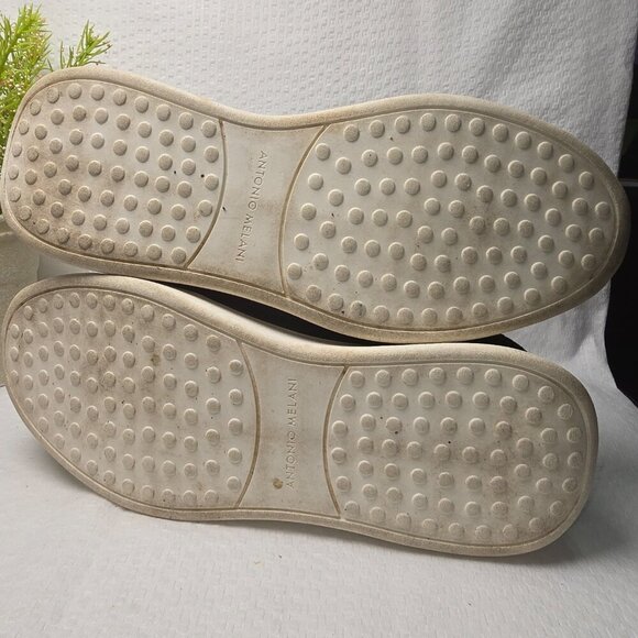 ANTONIO MELANI WOMENS SLIP ON KNIT SNEAKERS BLACK SIZE 8.5 EUC - Picture 8 of 10